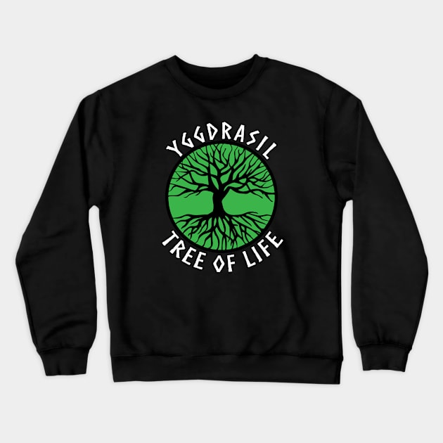 tree of life Yggdrasil Green Valhalla Vikings Crewneck Sweatshirt by vikki182@hotmail.co.uk